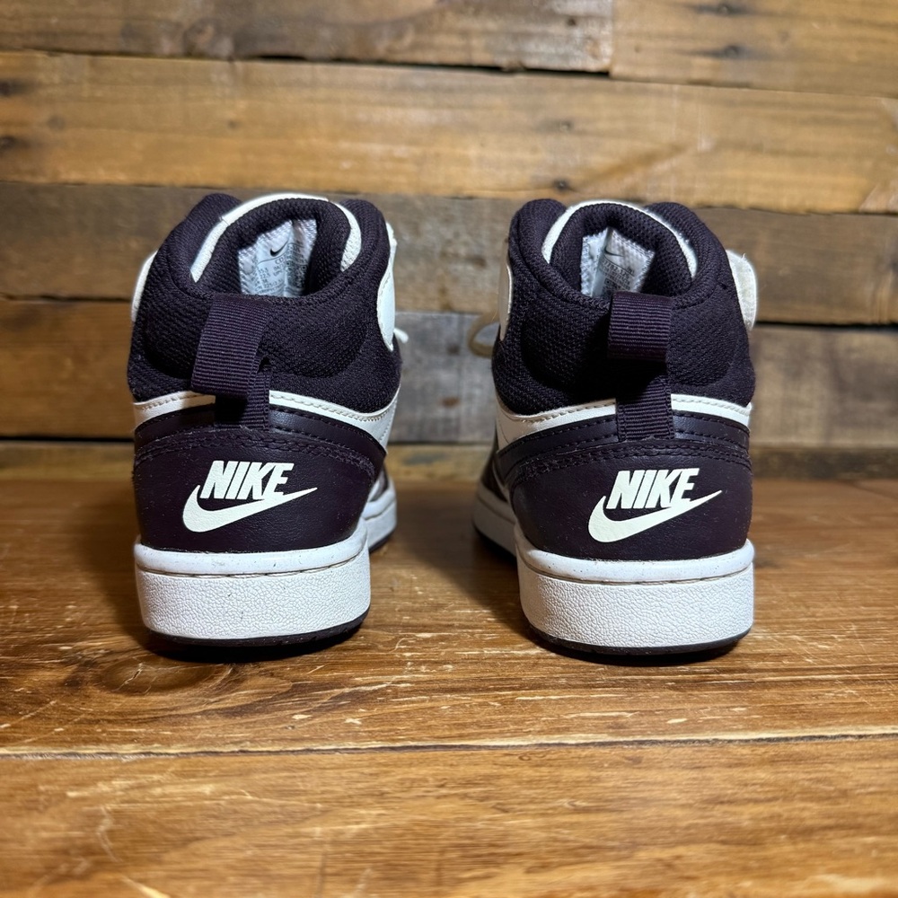 Nike Court Borough Mid 2 Kids Shoes White & Black CD7782-126 Size 3.5Y - Picture 4 of 11
